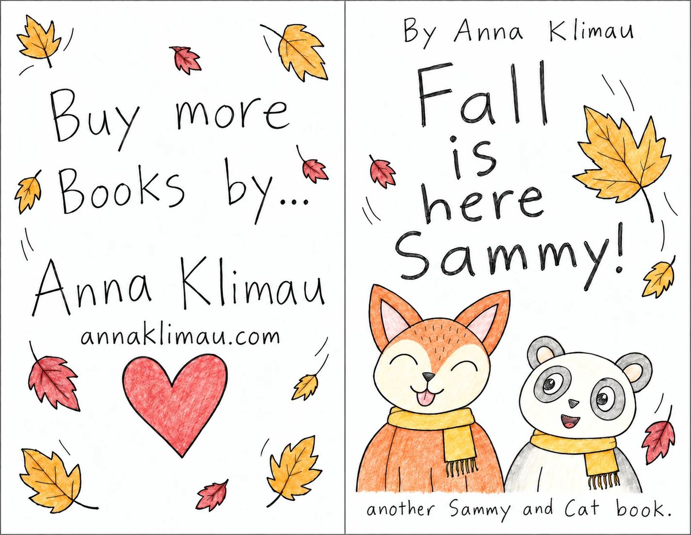 Fall is here Sammy! book cover by Anna Klimau